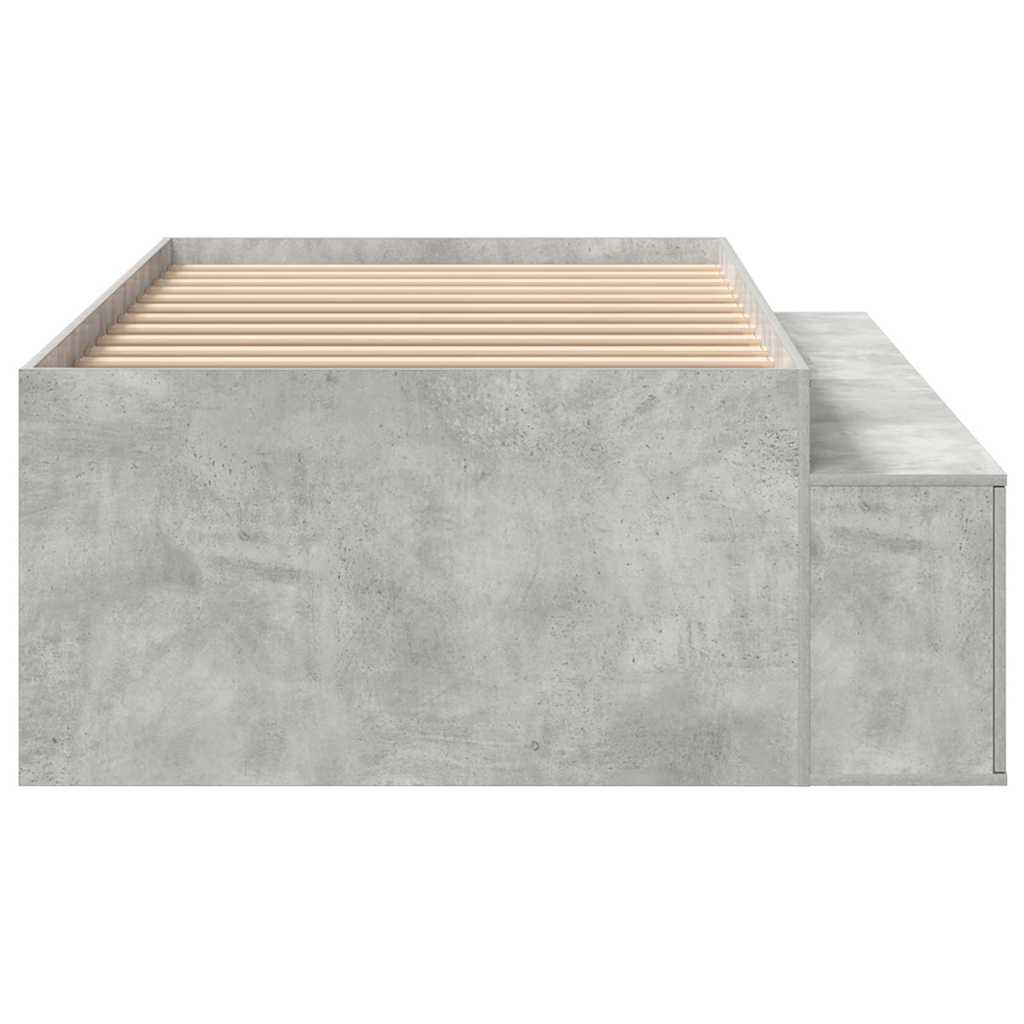 Krevetna konstrukcija s ladicama Betonski sivi 70 x 190 cm