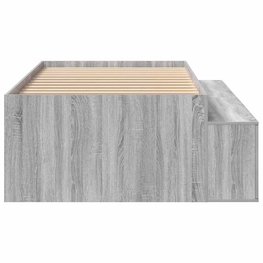 Krevetna konstrukcija Siva Sonoma 70 x 190 cm Konstruirano drvo
