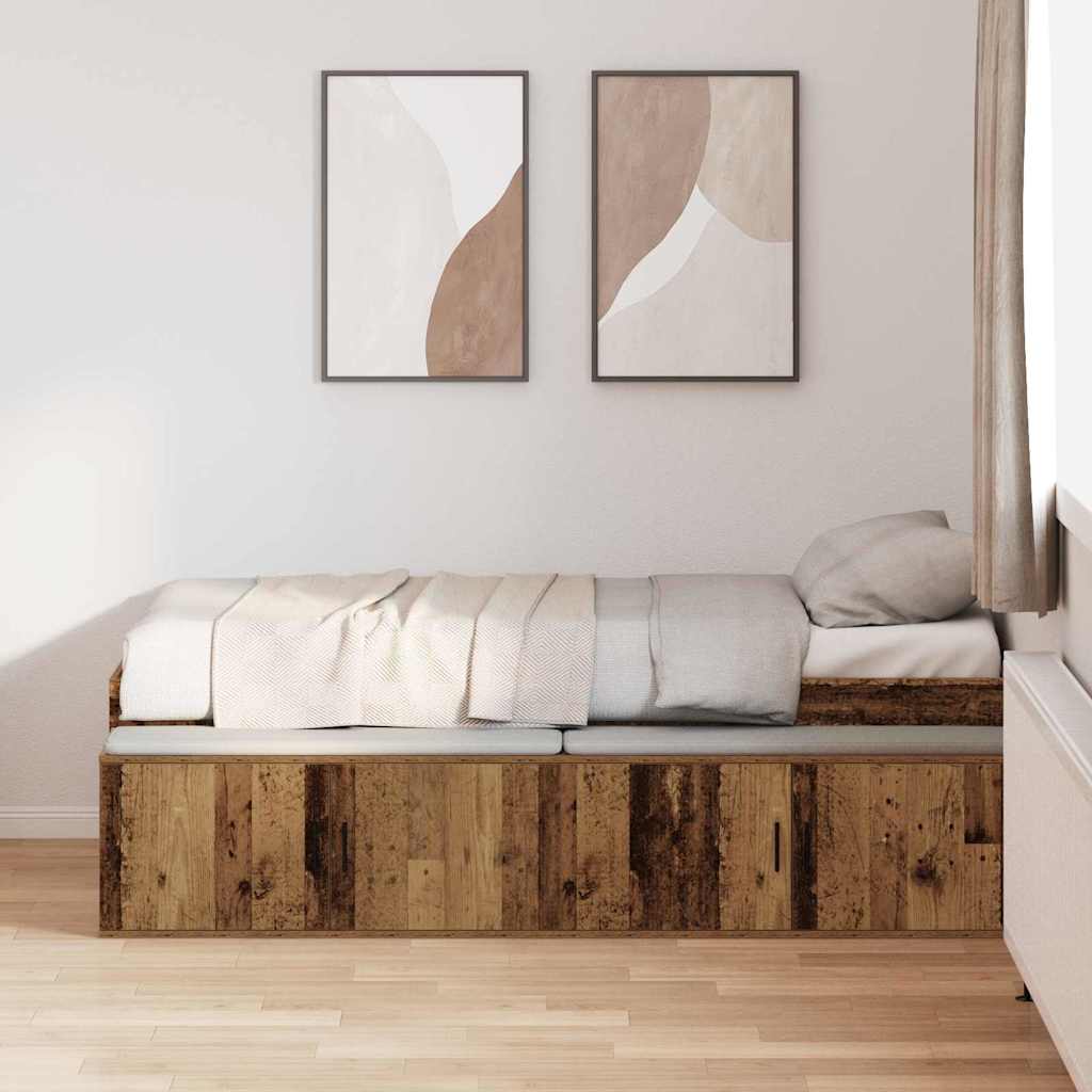 Krevetna konstrukcija s ladicama Umjetnički hrast 70 x 190 cm