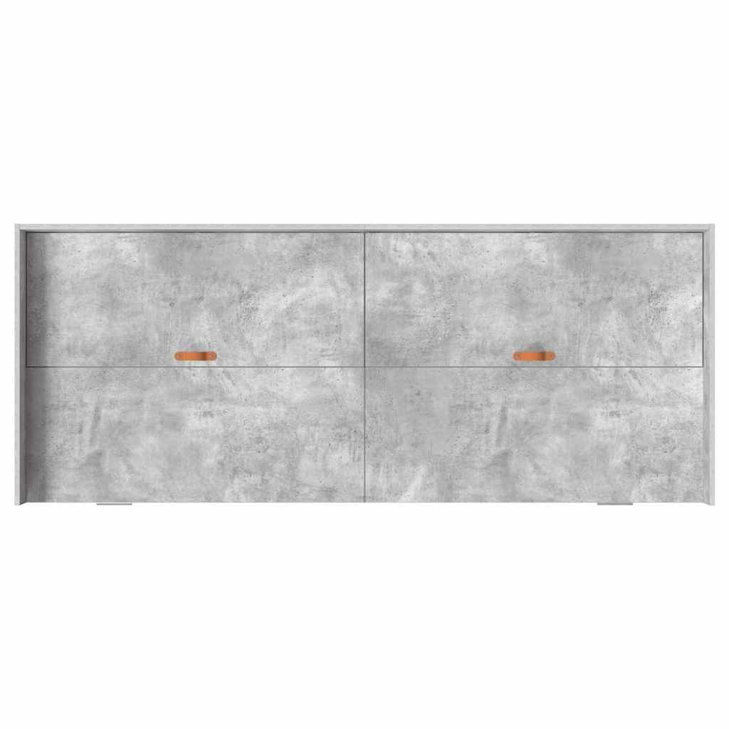 Krevetna konstrukcija s uzglavljem Betonski sivi 98.5 x 200 cm