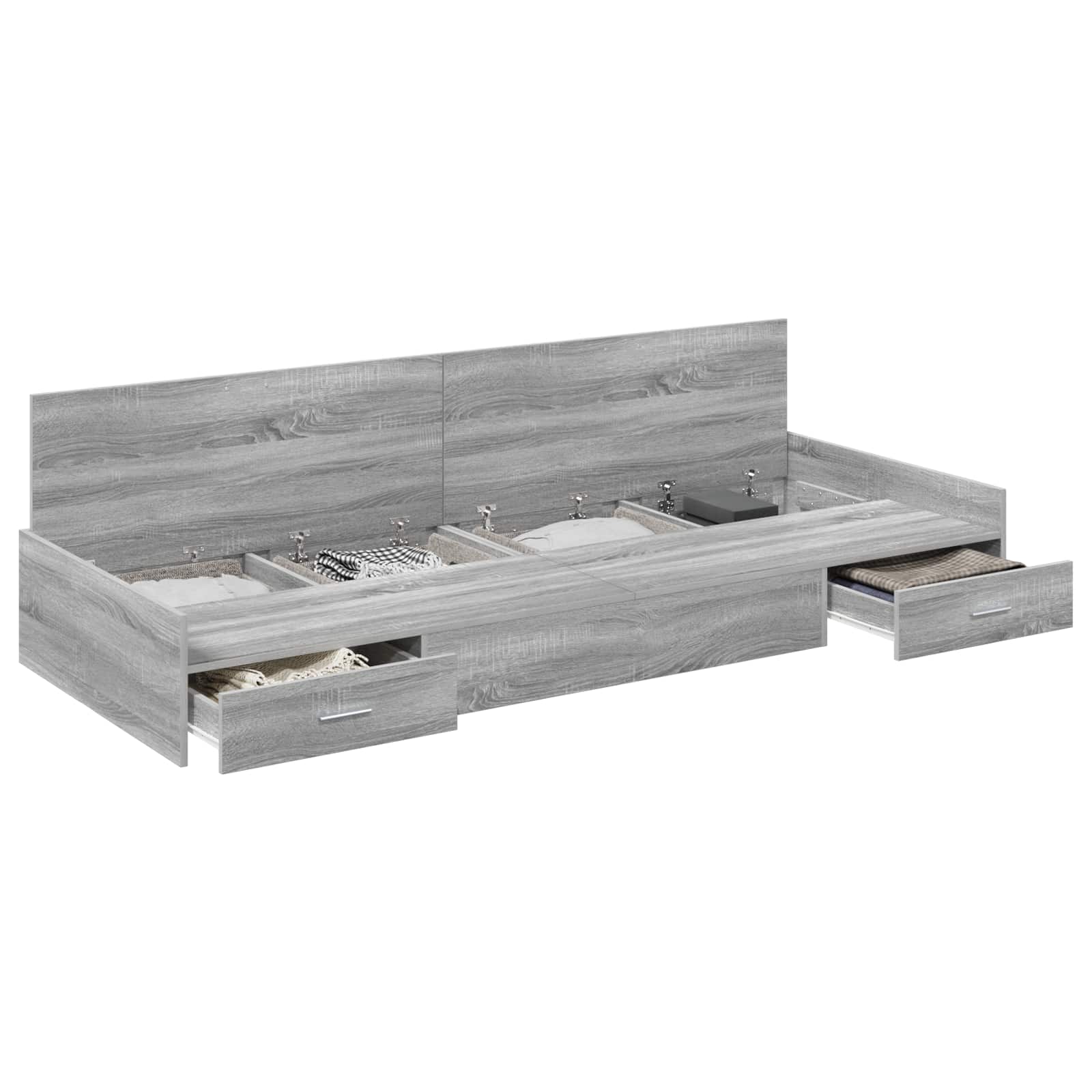 Krevetna konstrukcija Siva Sonoma 90 x 200 cm Konstruirano drvo