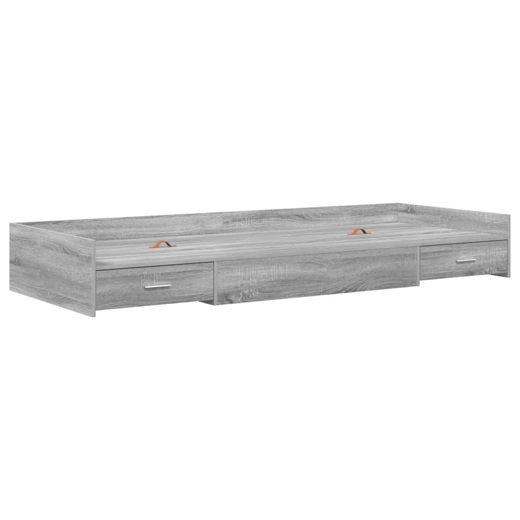 Krevetna konstrukcija Siva Sonoma 90 x 190 cm Konstruirano drvo