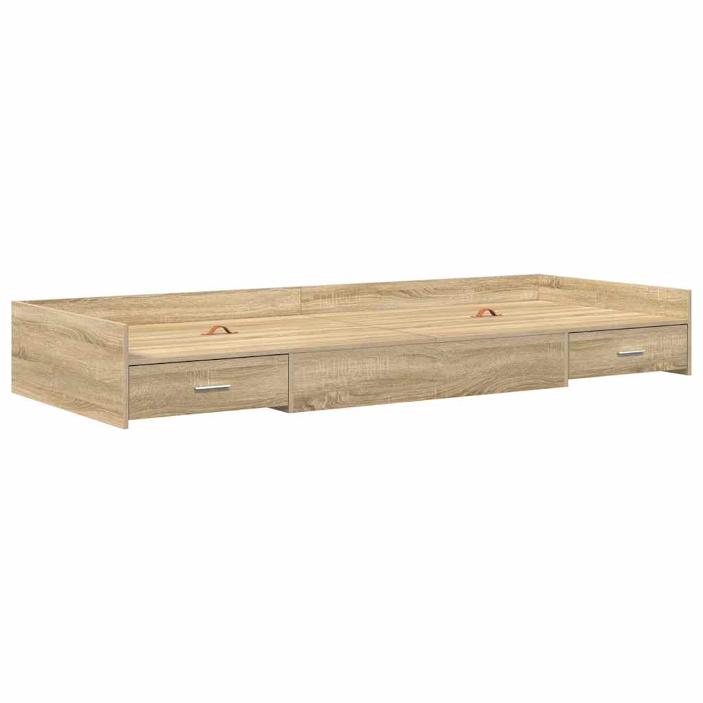 Krevetna konstrukcija s uzglavljem Sonoma hrast 75 x 190 cm