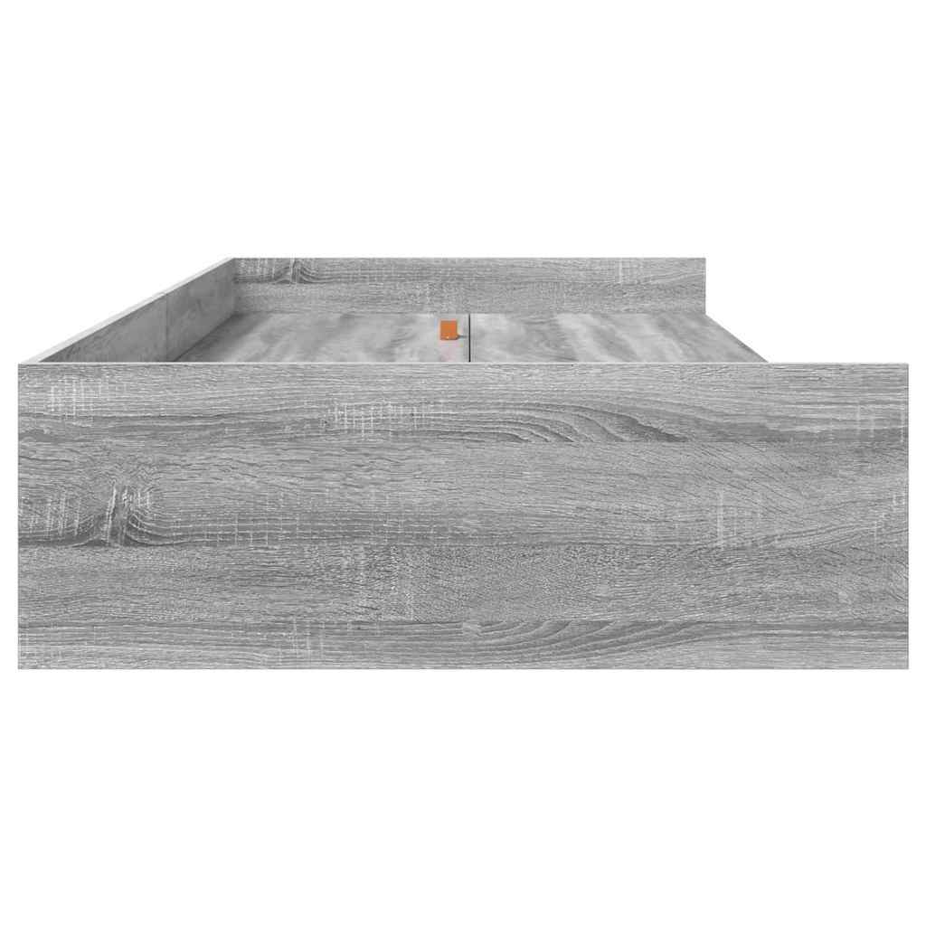 Krevetna konstrukcija Siva Sonoma 75 x 190 cm Konstruirano drvo