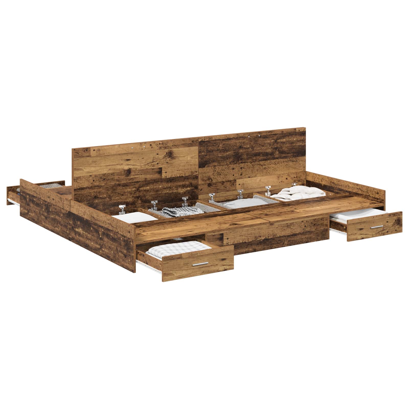 Krevet s ladicama Staro drvo 180 x 200 cm Konstruirano drvo