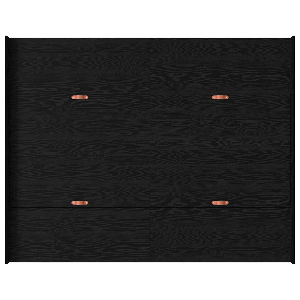Krevet s ladicama Crni hrast 150 x 200 cm Konstruirano drvo