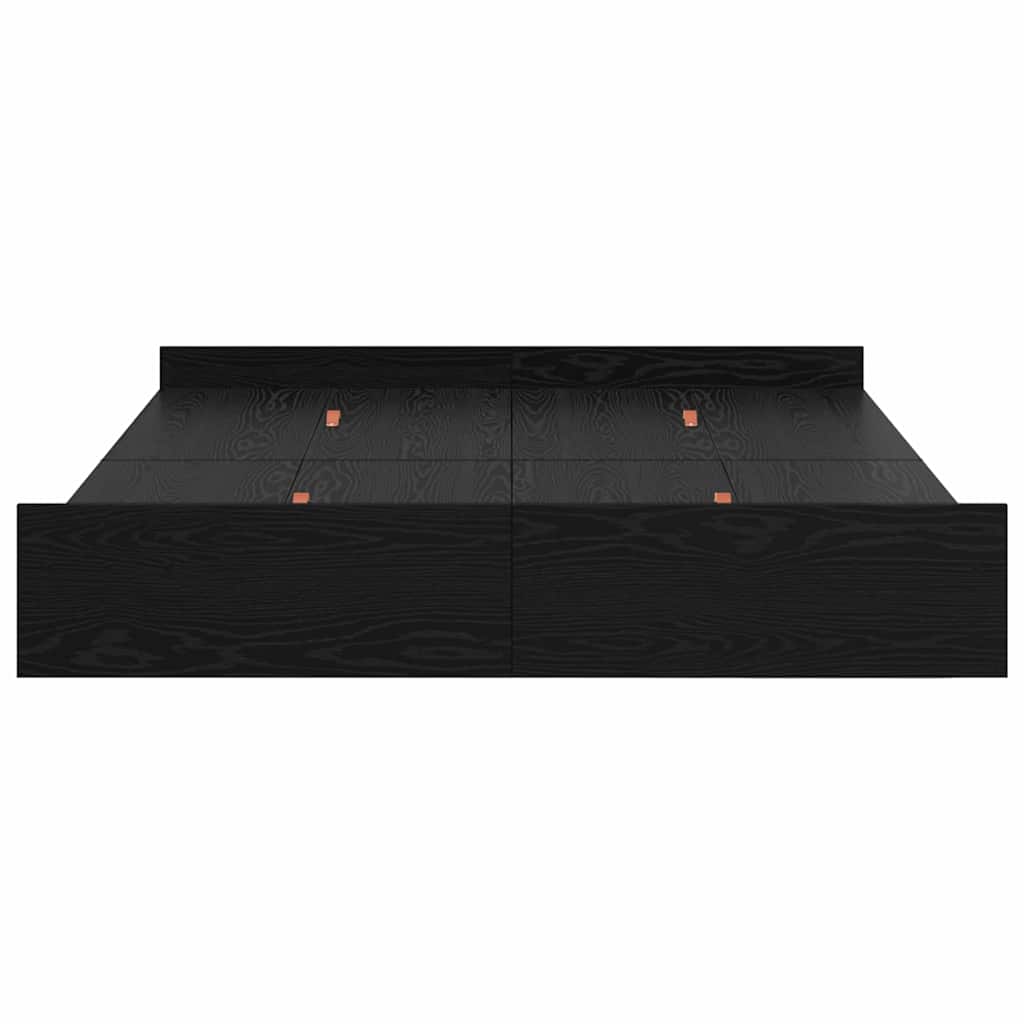 Krevet s ladicama Crni hrast 140 x 200 cm Konstruirano drvo