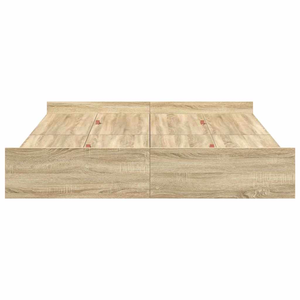 Krevet s ladicama Sonoma hrast 140 x 200 cm Konstruirano drvo