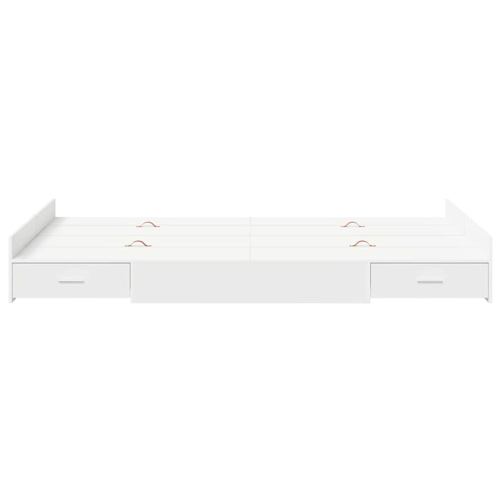 Krevet s ladicama Bijelo 120 x 200 cm Konstruirano drvo