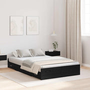 Krevet s ladicama Crni hrast 120 x 200 cm Konstruirano drvo