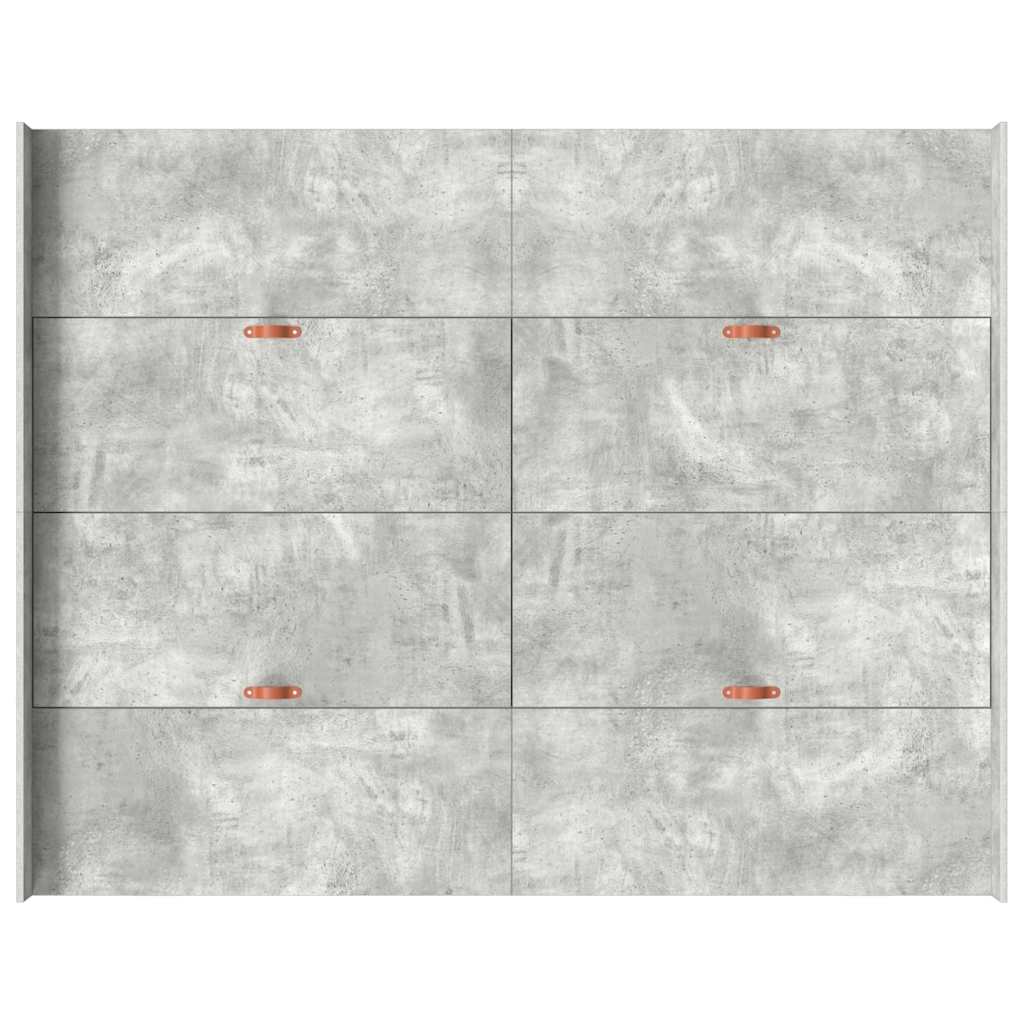 Krevet s ladicama Betonski sivi 140 x 190 cm Konstruirano drvo