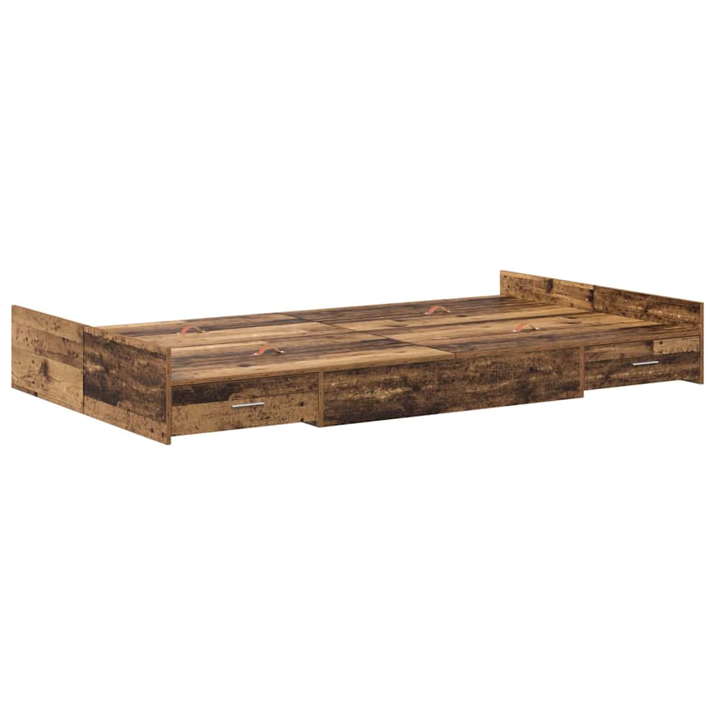Krevet s ladicama Staro drvo 120 x 190 cm Konstruirano drvo