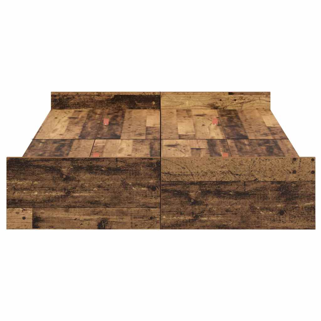Krevet s ladicama Staro drvo 120 x 190 cm Konstruirano drvo