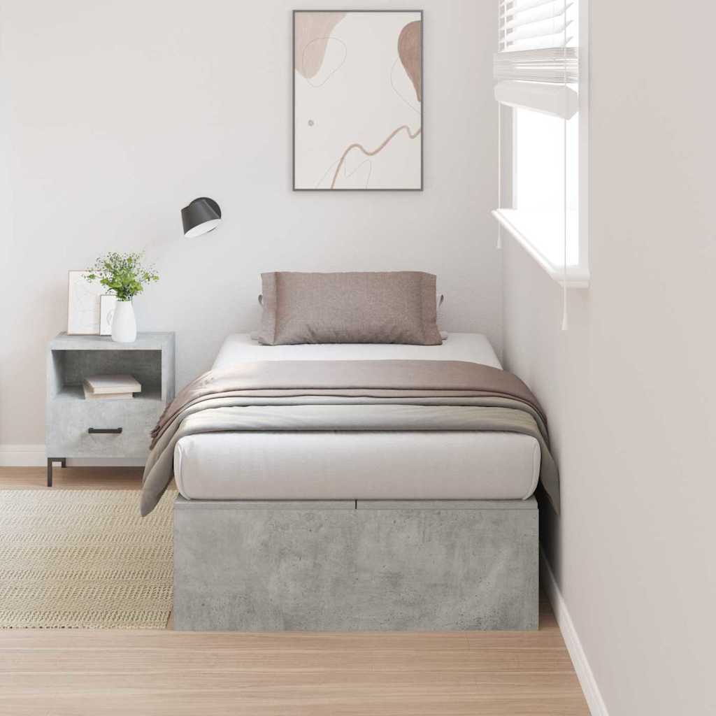 Krevet s ladicama Betonski sivi 80 x 200 cm Konstruirano drvo