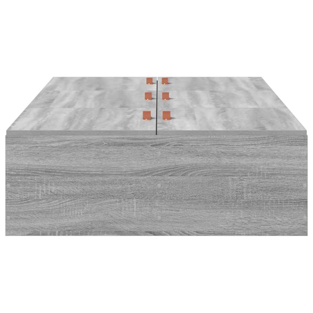Krevet s ladicama Siva Sonoma 80 x 200 cm Konstruirano drvo