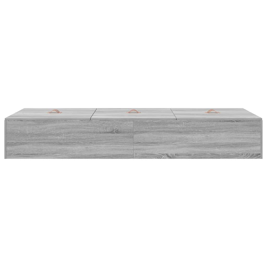 Krevet s ladicama Siva Sonoma 80 x 200 cm Konstruirano drvo