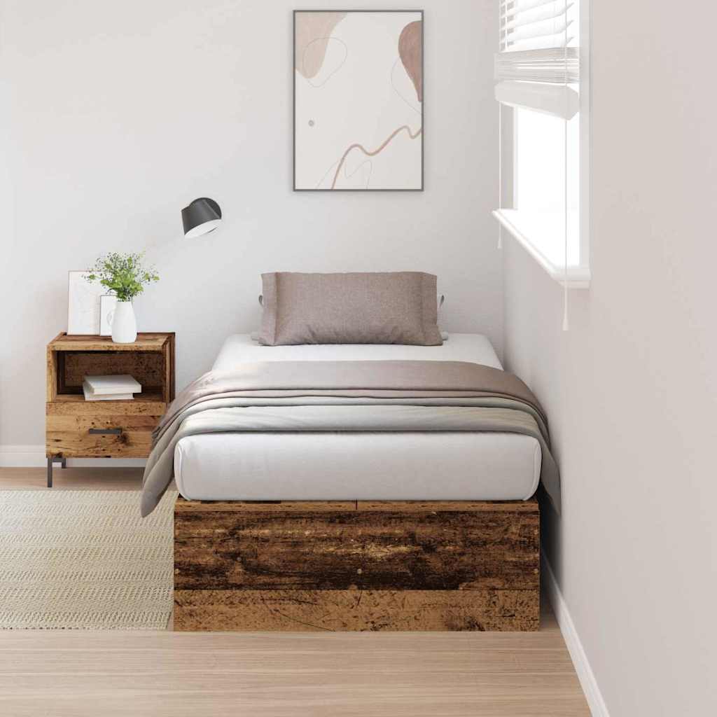 Krevet s ladicama Staro drvo 80 x 200 cm Konstruirano drvo