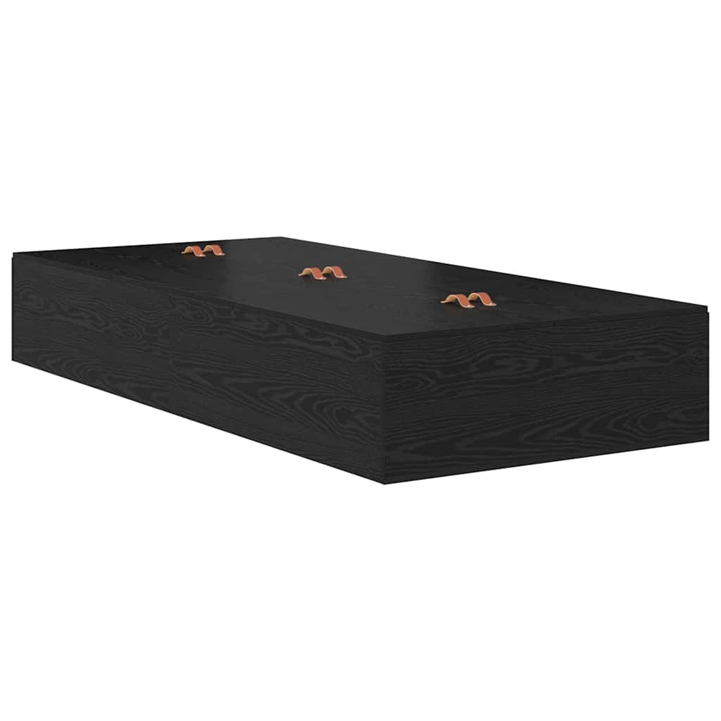 Krevet s ladicama Crni hrast 90 x 200 cm Konstruirano drvo