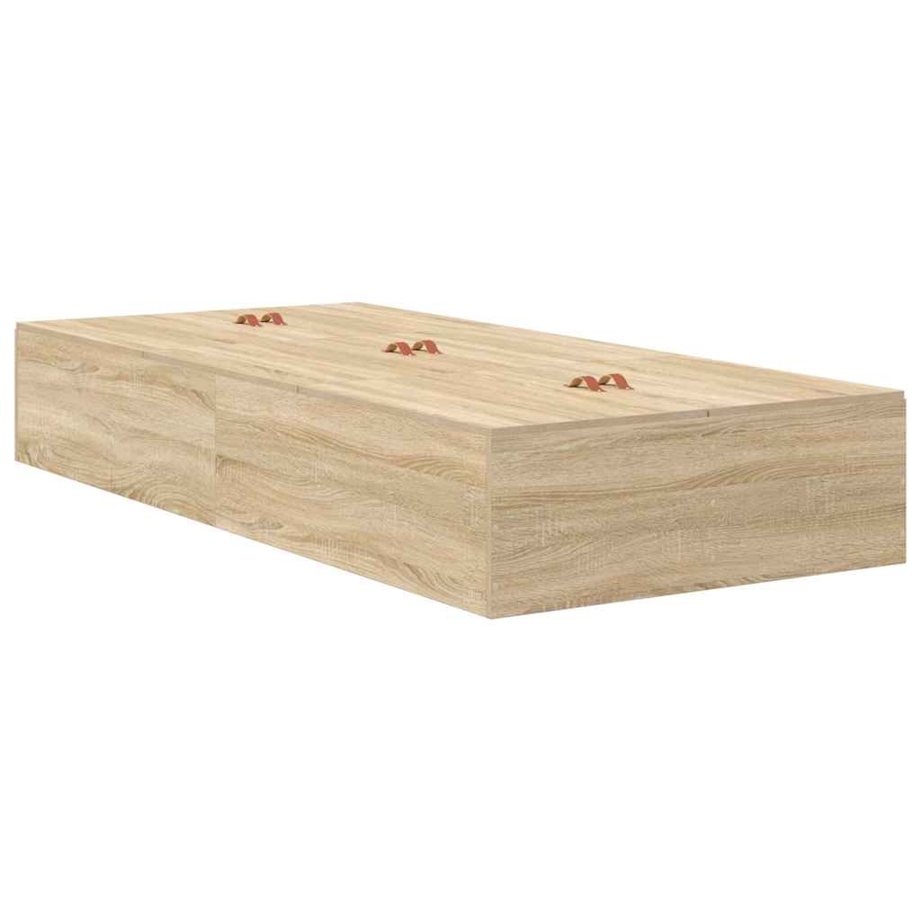 Krevet s ladicama Sonoma hrast 90 x 200 cm Konstruirano drvo