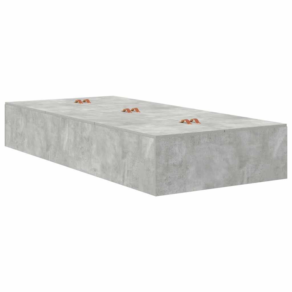Krevet s ladicama Betonski sivi 90 x 200 cm Konstruirano drvo