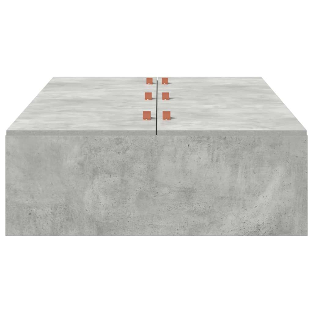 Krevet s ladicama Betonski sivi 90 x 200 cm Konstruirano drvo