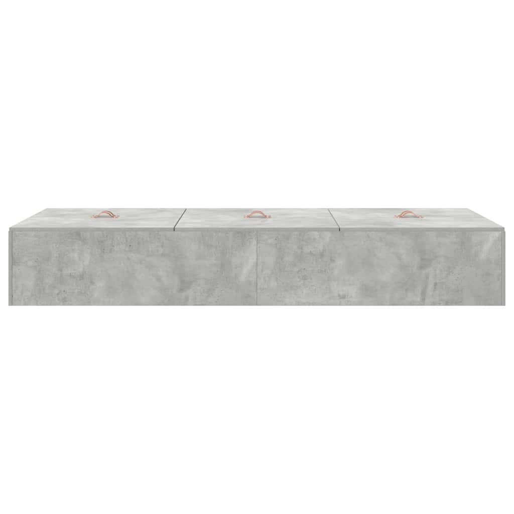 Krevet s ladicama Betonski sivi 90 x 200 cm Konstruirano drvo
