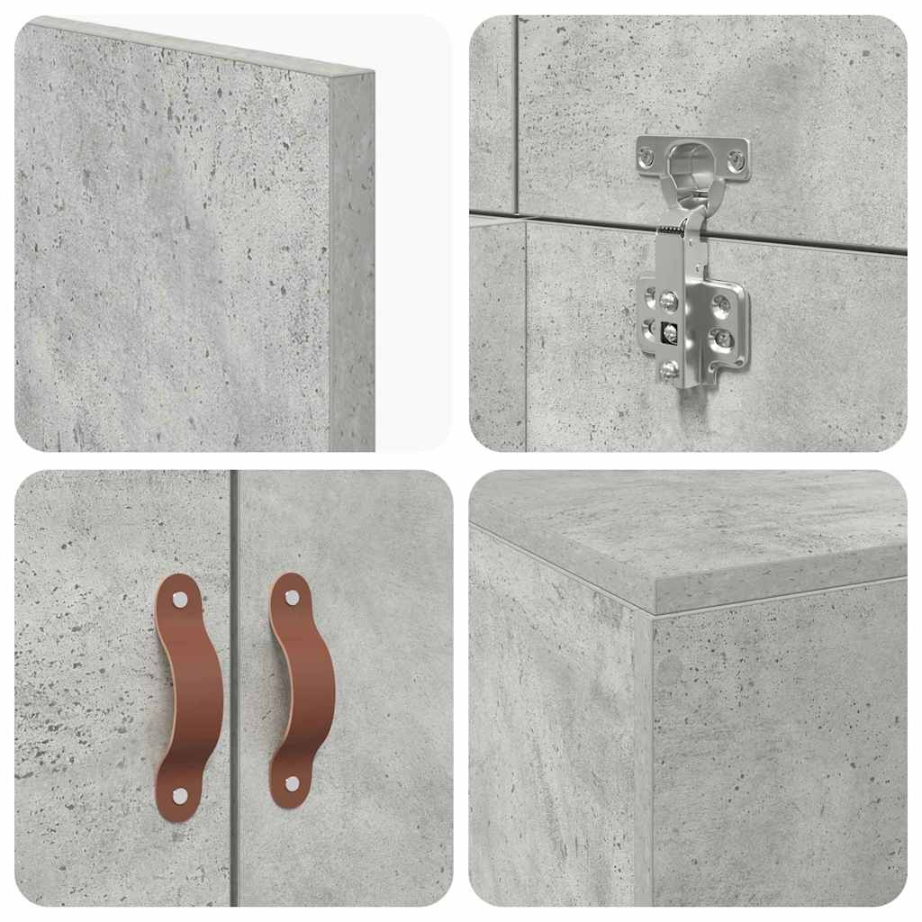 Krevet s ladicama Betonski sivi 100 x 200 cm Konstruirano drvo