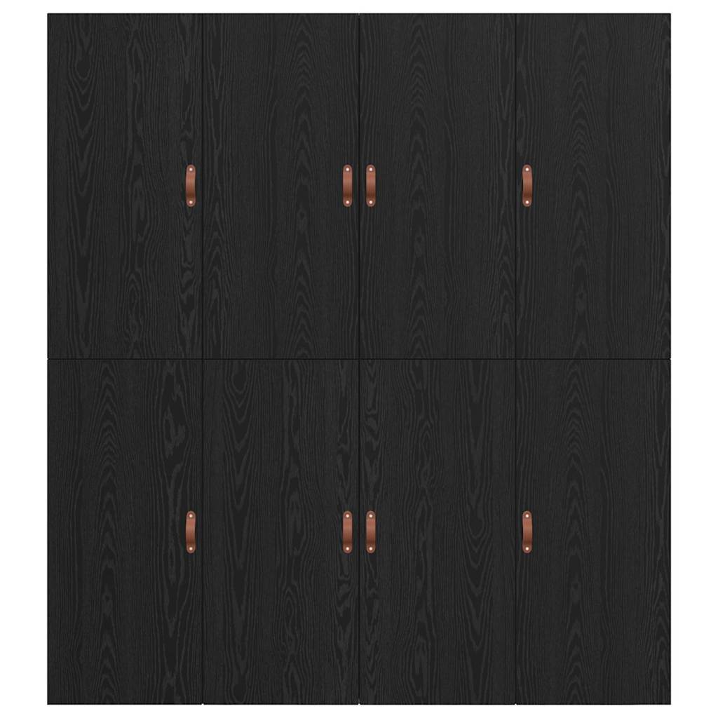 Krevet s ladicama Crni hrast 200 x 200 cm Konstruirano drvo
