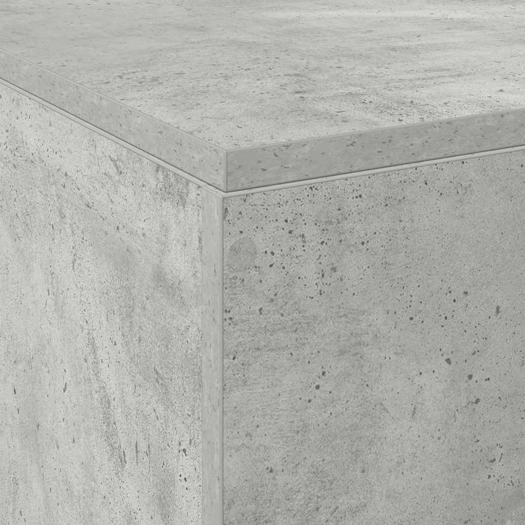 Krevet s ladicama Betonski sivi 200 x 200 cm Konstruirano drvo