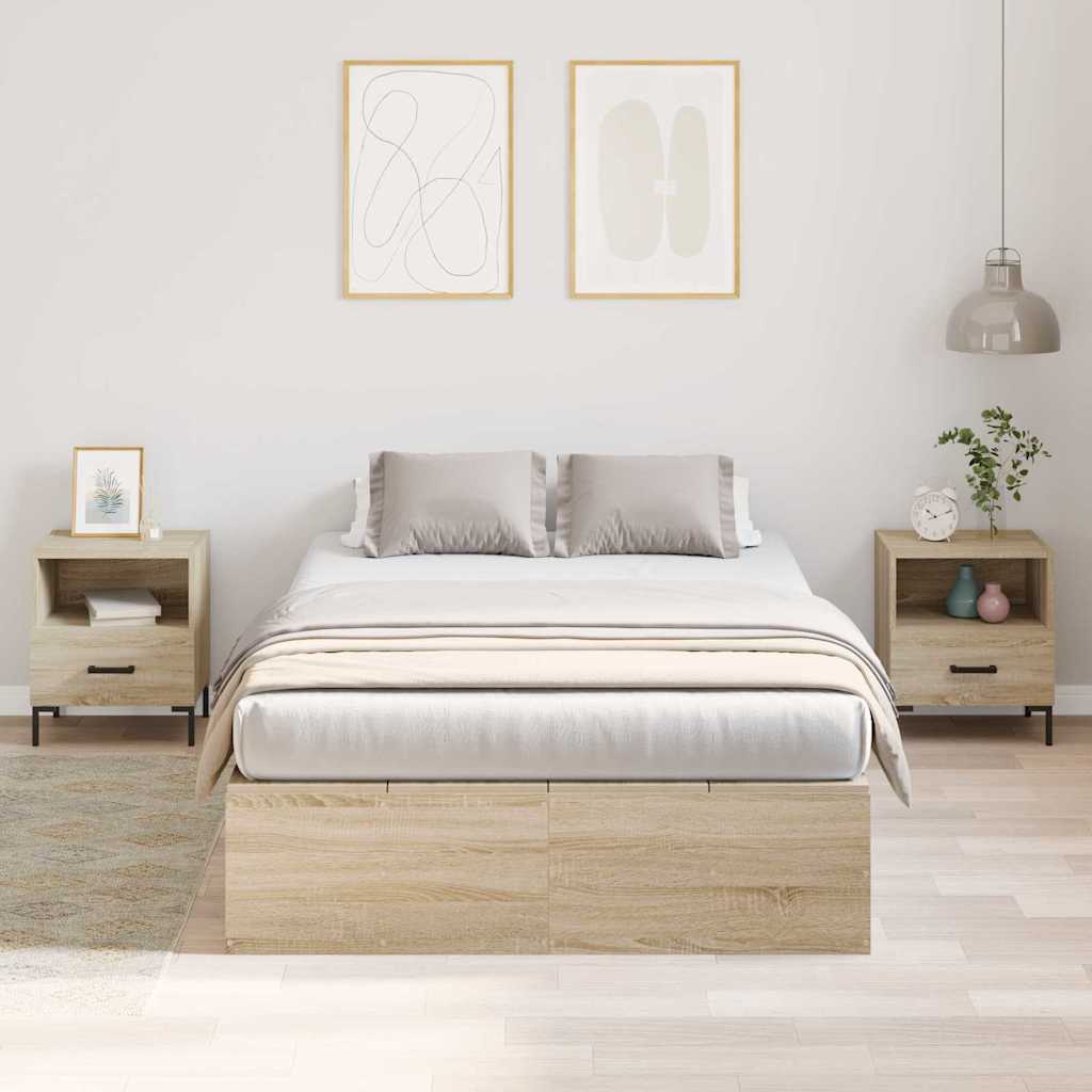 Krevet s ladicama Sonoma hrast 120 x 200 cm Konstruirano drvo