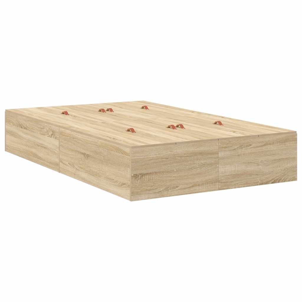 Krevet s ladicama Sonoma hrast 120 x 200 cm Konstruirano drvo