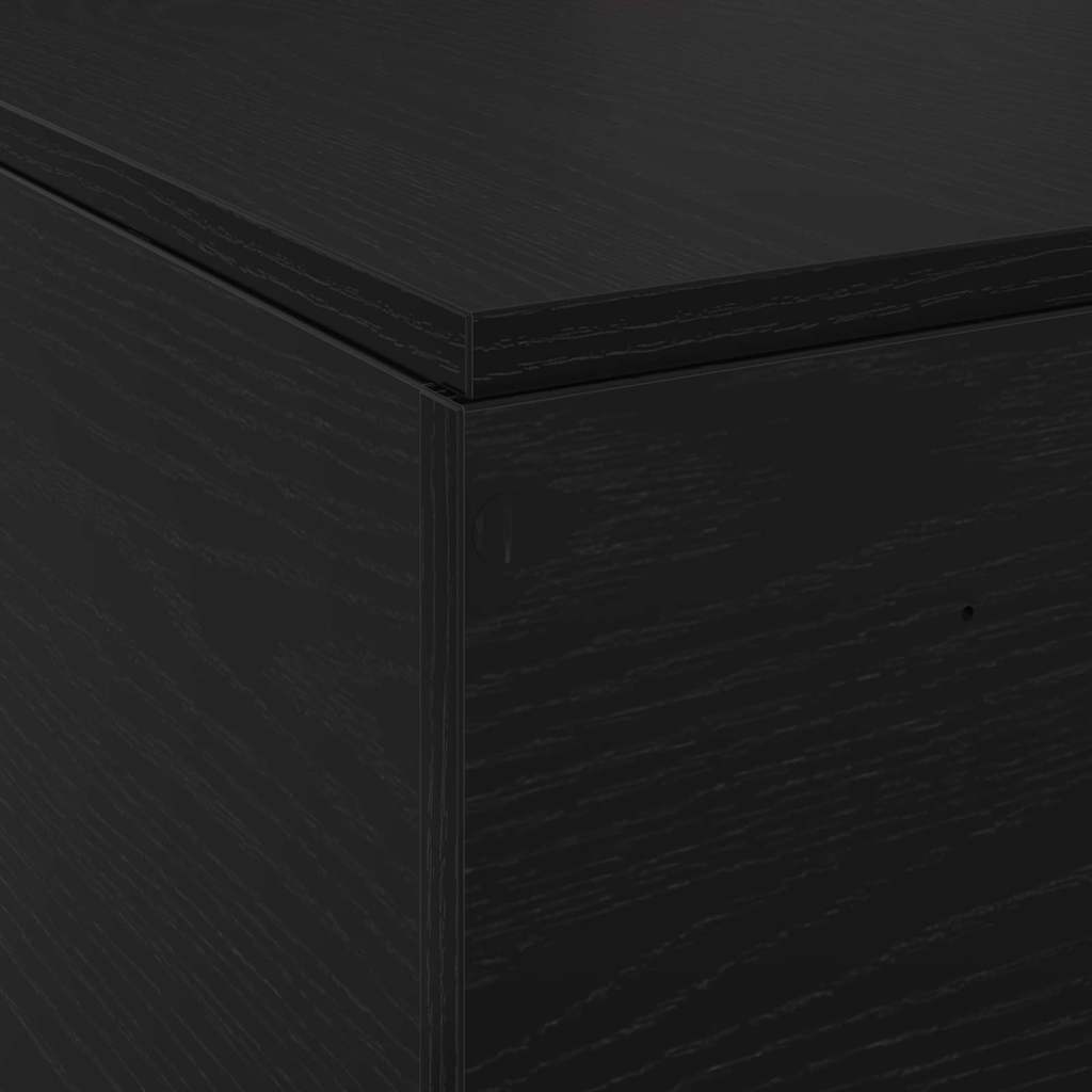 Krevet s ladicama Crni hrast 140 x 200 cm Konstruirano drvo