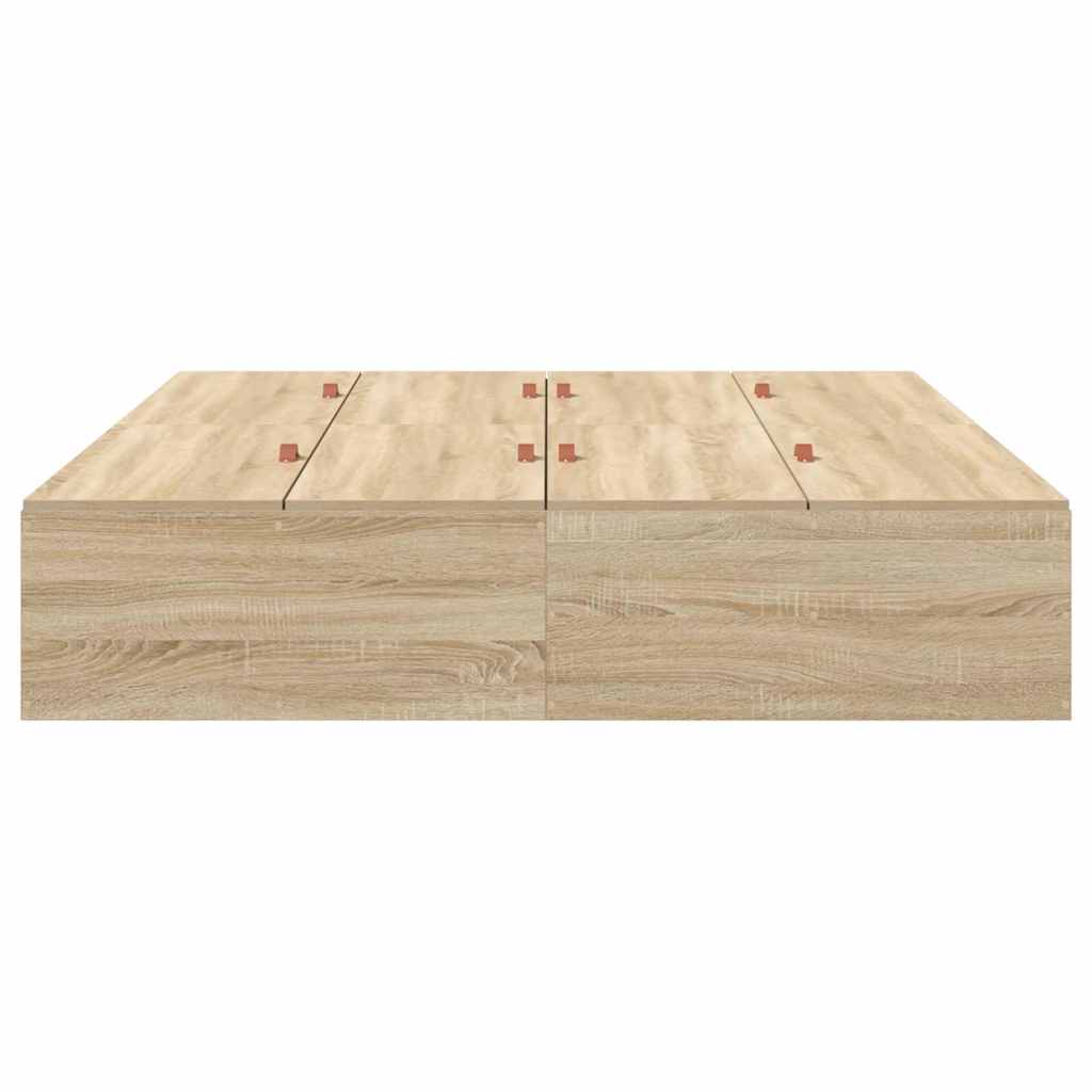 Krevet s ladicama Sonoma hrast 140 x 200 cm Konstruirano drvo