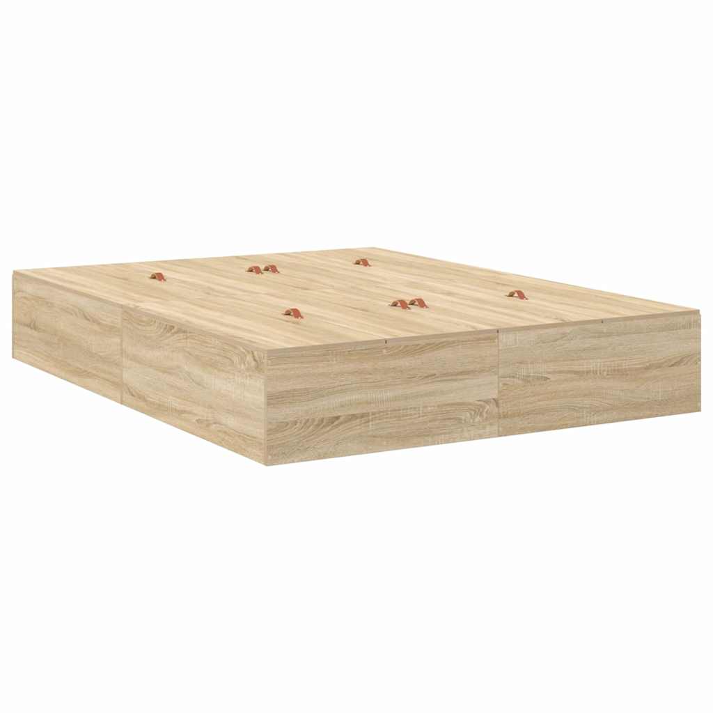 Krevet s ladicama Sonoma hrast 150 x 200 cm Konstruirano drvo