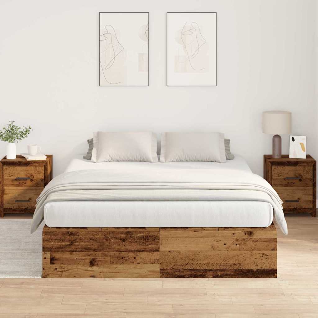 Krevet s ladicama Staro drvo 150 x 200 cm Konstruirano drvo