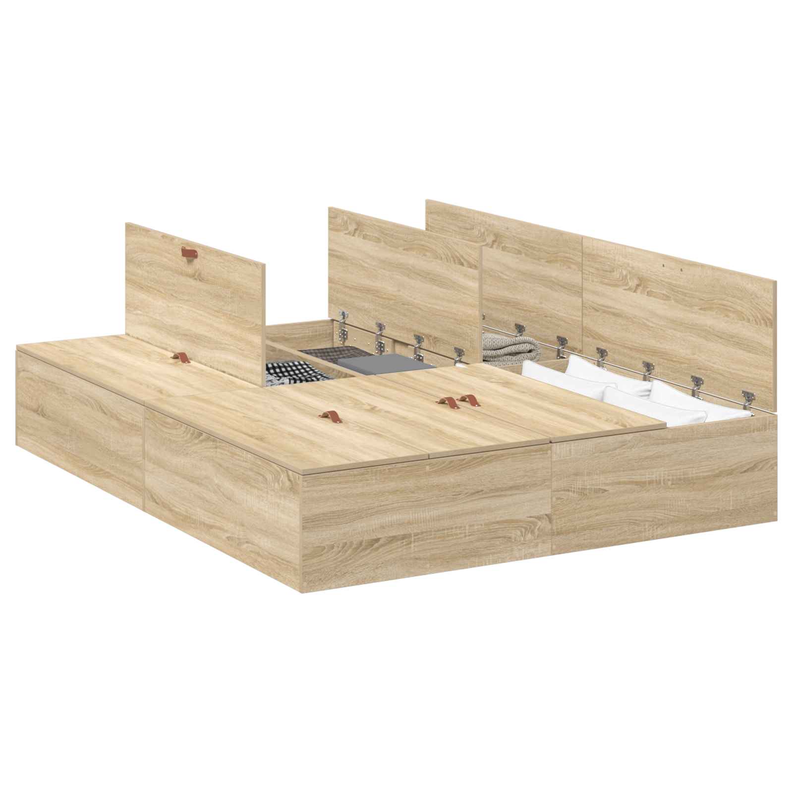 Krevet s ladicama Sonoma hrast 160 x 200 cm Konstruirano drvo