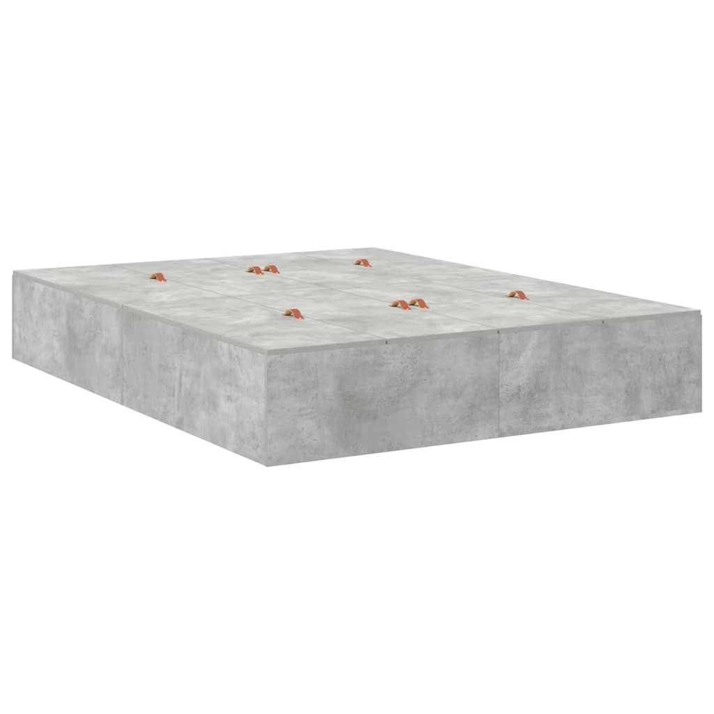 Krevet s ladicama Betonski sivi 160 x 200 cm Konstruirano drvo