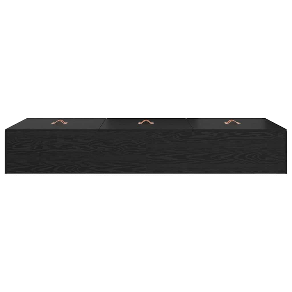 Krevet s ladicama Crni hrast 90 x 190 cm Konstruirano drvo