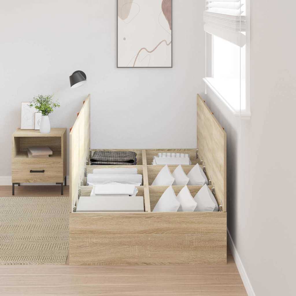 Krevet s ladicama Sonoma hrast 90 x 190 cm Konstruirano drvo