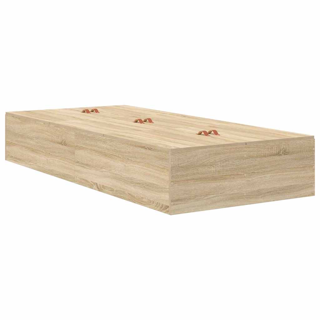 Krevet s ladicama Sonoma hrast 90 x 190 cm Konstruirano drvo