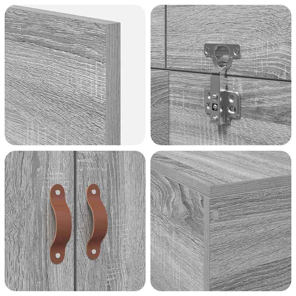 Krevet s ladicama Siva Sonoma 90 x 190 cm Konstruirano drvo