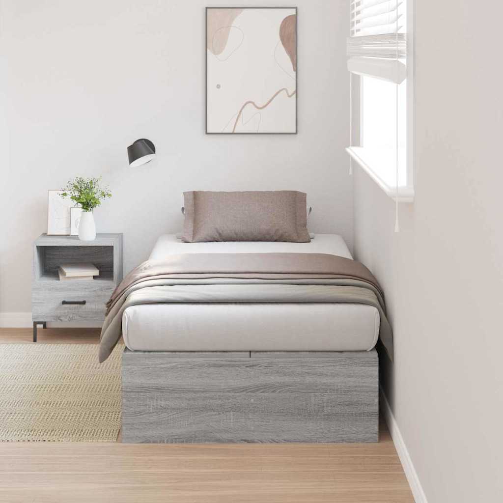 Krevet s ladicama Siva Sonoma 70 x 190 cm Konstruirano drvo