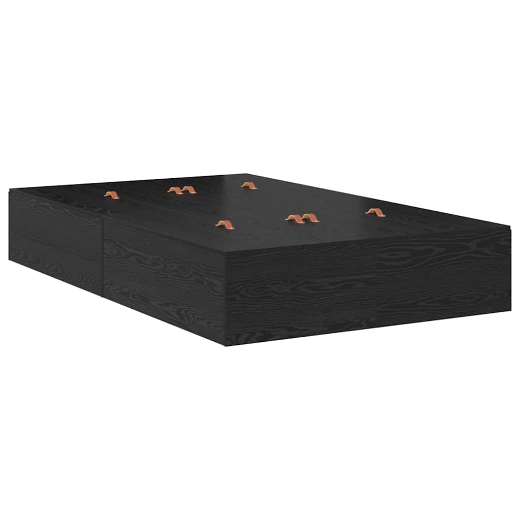 Krevet s ladicama Crni hrast 120 x 190 cm Konstruirano drvo