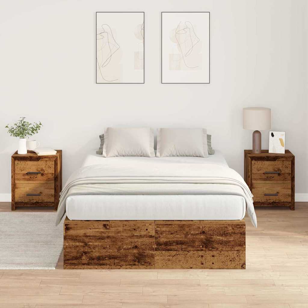 Krevet s ladicama Staro drvo 120 x 190 cm Konstruirano drvo