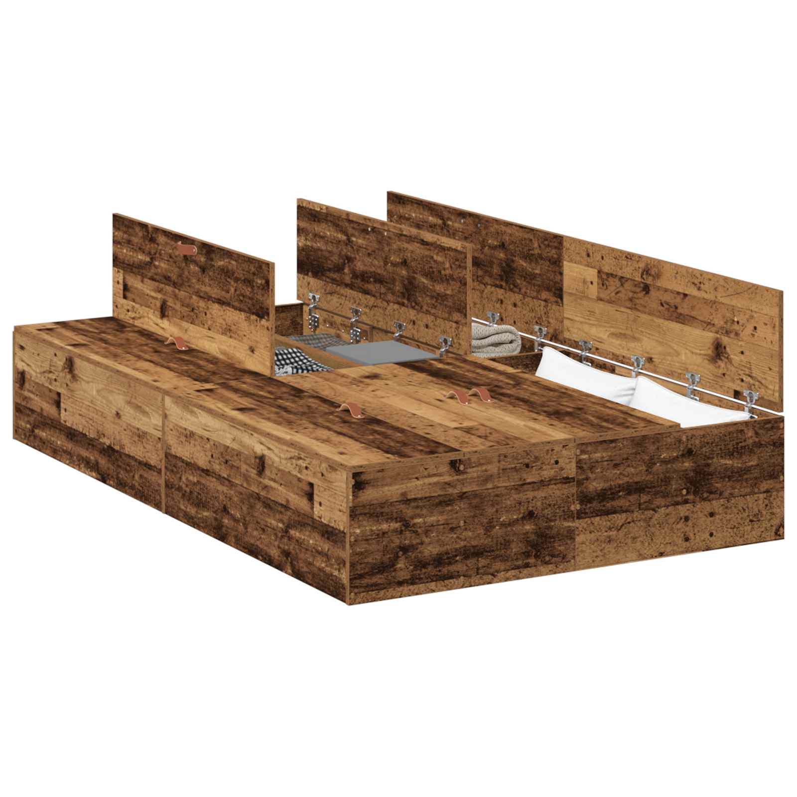 Krevet s ladicama Staro drvo 120 x 190 cm Konstruirano drvo