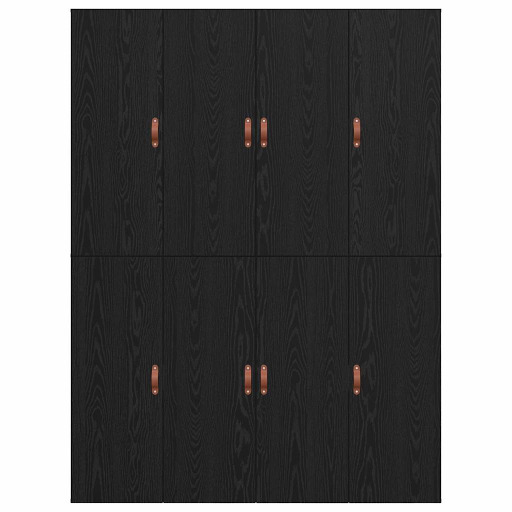 Krevet s ladicama Crni hrast 135 x 190 cm Konstruirano drvo