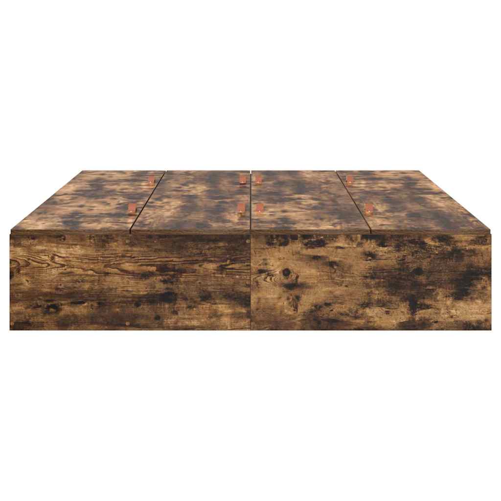 Krevet s ladicama Dimljeni hrast 135 x 190 cm Konstruirano drvo