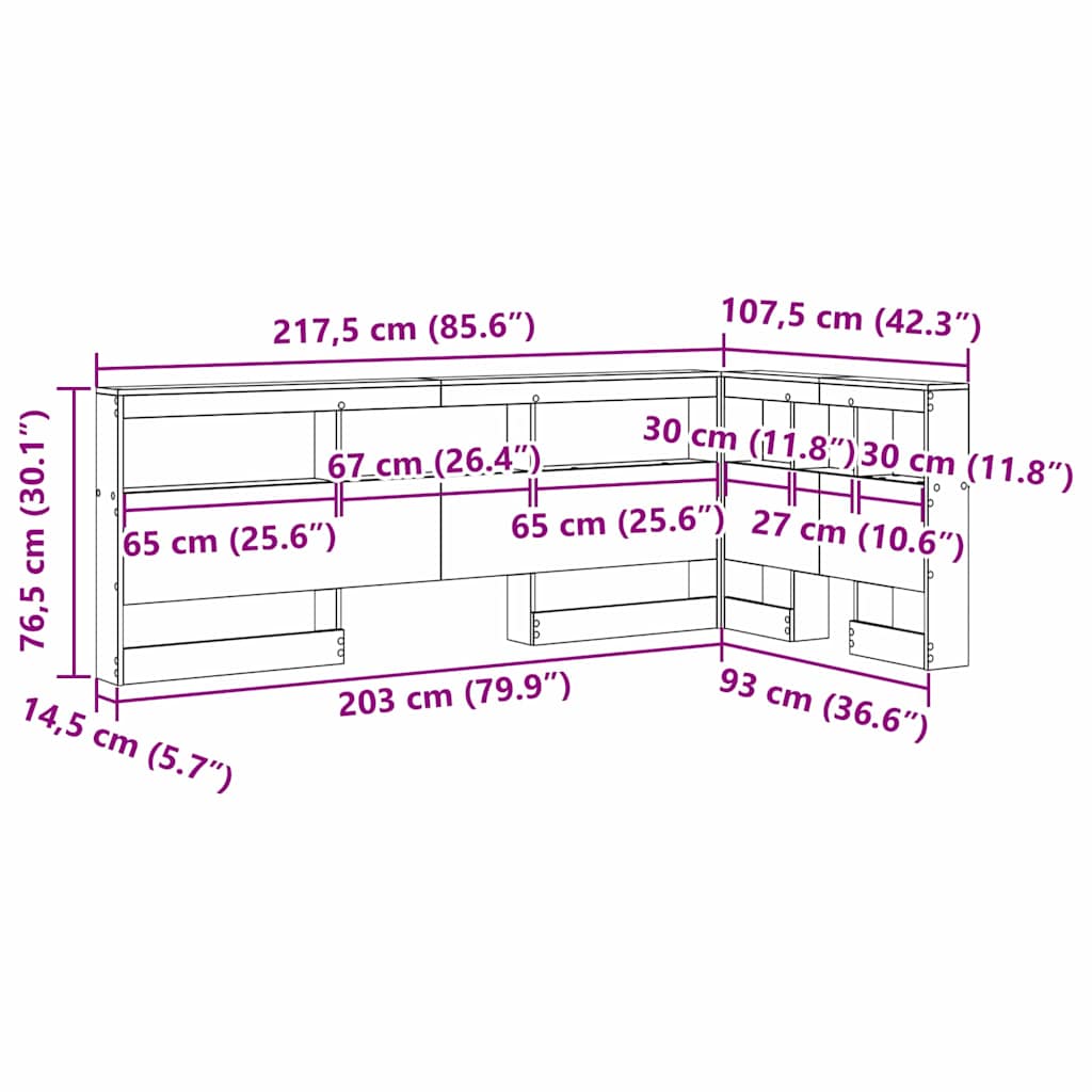 Skladišno uzglavlje Sonoma hrast 90 cm Konstruirano drvo