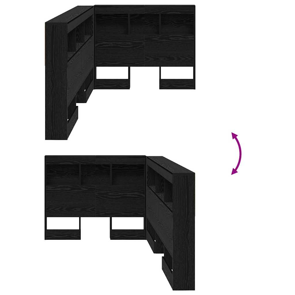 Skladišno uzglavlje Crni hrast 100 cm Konstruirano drvo