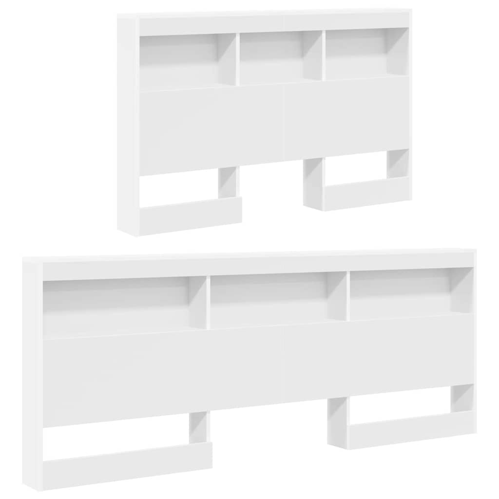 Skladišno uzglavlje s policom Bijelo 207,5 x 137,5 x 76,5 cm